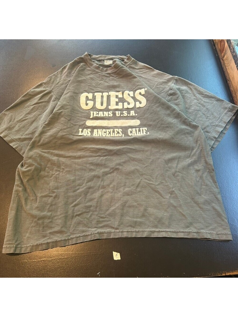 Vintage 1994 rare Guess Jeans U.S.A. gray graphic T-shirt